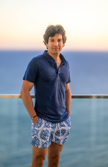 SHORT-SLEEVE NAVY BLUE POLO SHIRT